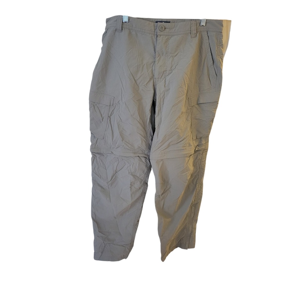 REI Co-op Sahara Convertible Hiking Cargo Pants Mens 36x32 Khaki Tan Relaxed Fit